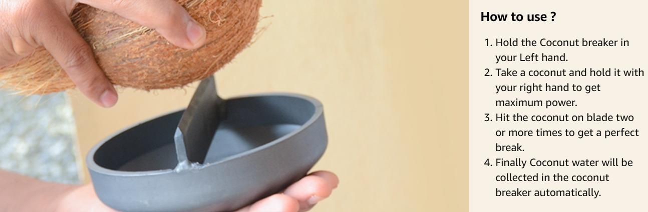 Coconut Breaker Hand Press Tool for Kitchen